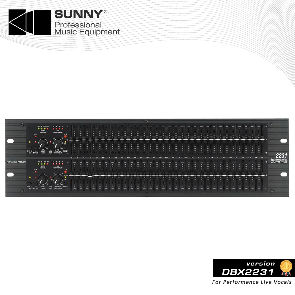 Двухканальный 31-полосный dj-оборудование dbx2231 2231 графический эквалайзер