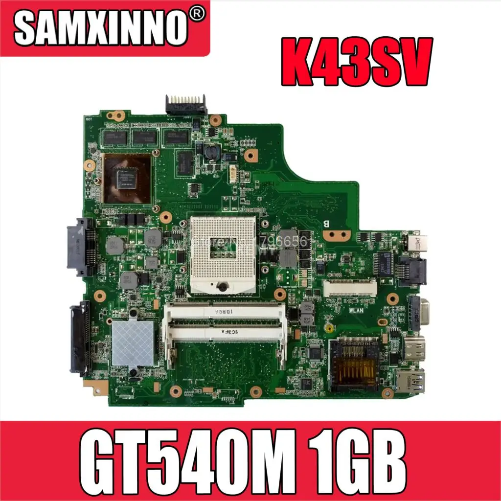K43SV материнская плата GT540M 1 ГБ для For Asus A43S X43S K43SJ ноутбука Материнская Тест 100%