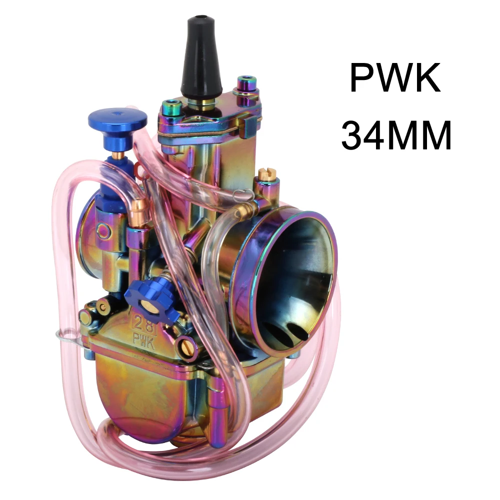 Мотоцикл Скутер универсальный карбюратор 34 36 38 40 42 мм для PWM Keihin Shift Karts 2T гоночный мотовездеход ATV KTM 150CC 200CC 250CC - Цвет: 34MM colorful