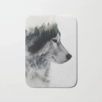 

Nordic Doormat Wolf Stare Bath Rug Non-Slip Floor Outdoor Indoor Front Door Mat Bathroom Rugs