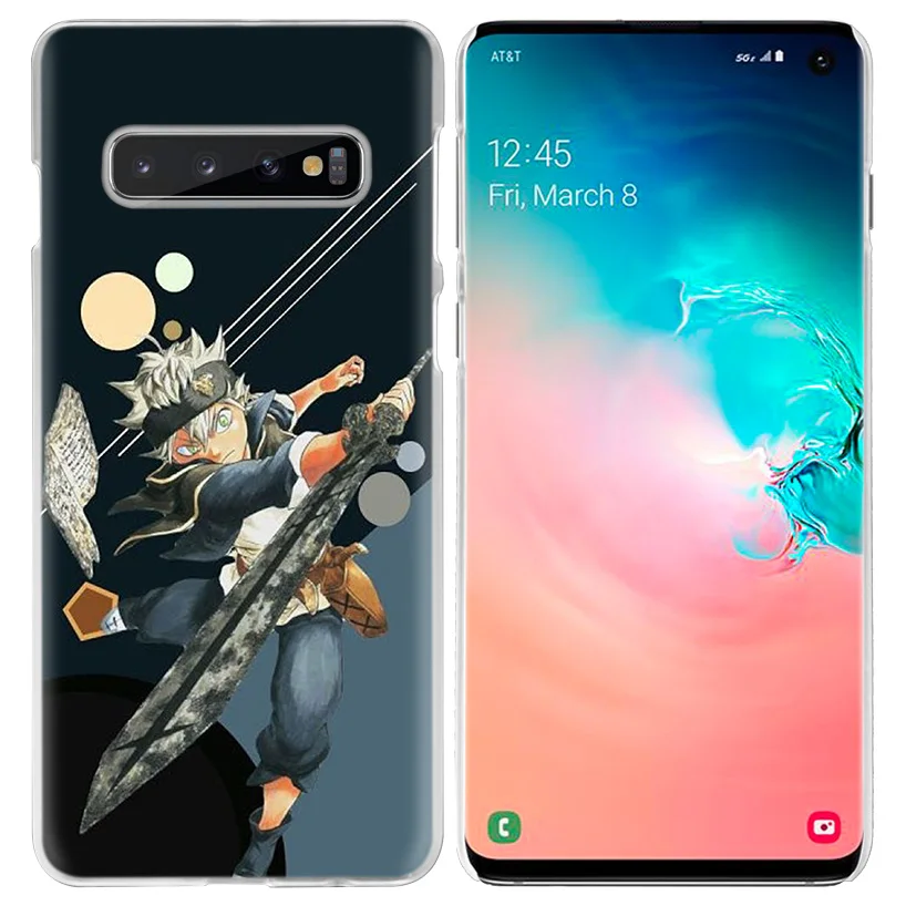 Аста черный клевер чехол для samsung Galaxy S10 5G S10e S9 S8 M40 M30 M20 M10 J4 J6 плюс J8 Note 8, 9, 10, аниме чехол для телефона pc