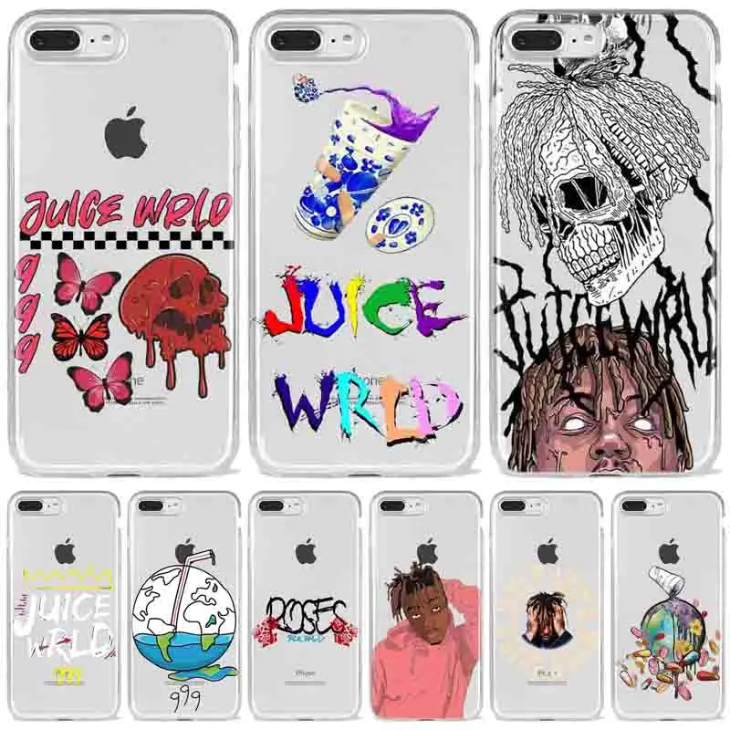 Juice WRLD 99 Soft transparent Silicone Cover Case For iPhone XS 11 12