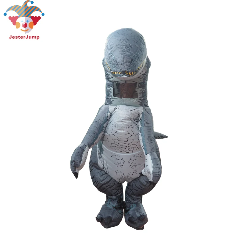 Jurassic World Adult Velociraptor Costume Cosplay Fantasy Inflatable T REX Raptor Dinosaur Party Halloween Costume for Women Men (4)