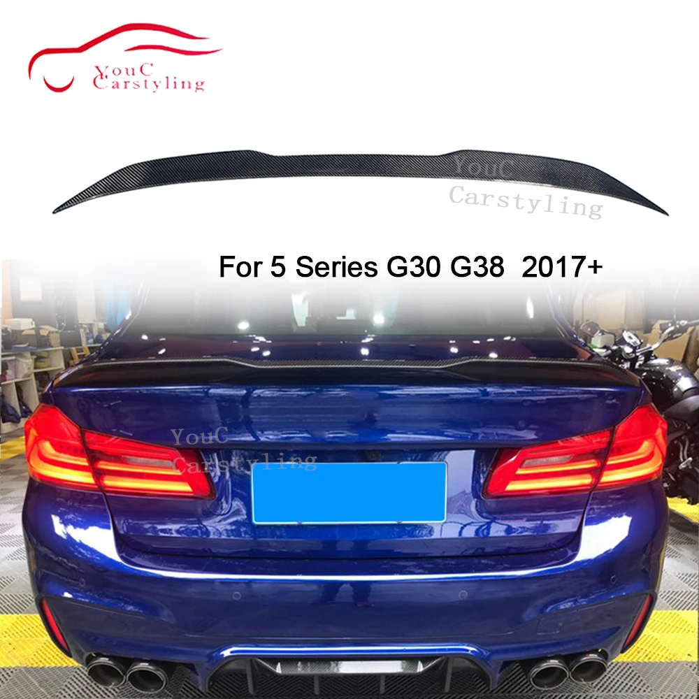 G30 карбоновый спойлер заднего бампера для BMW 5 серии 4 дверный седан 2017 + багажник