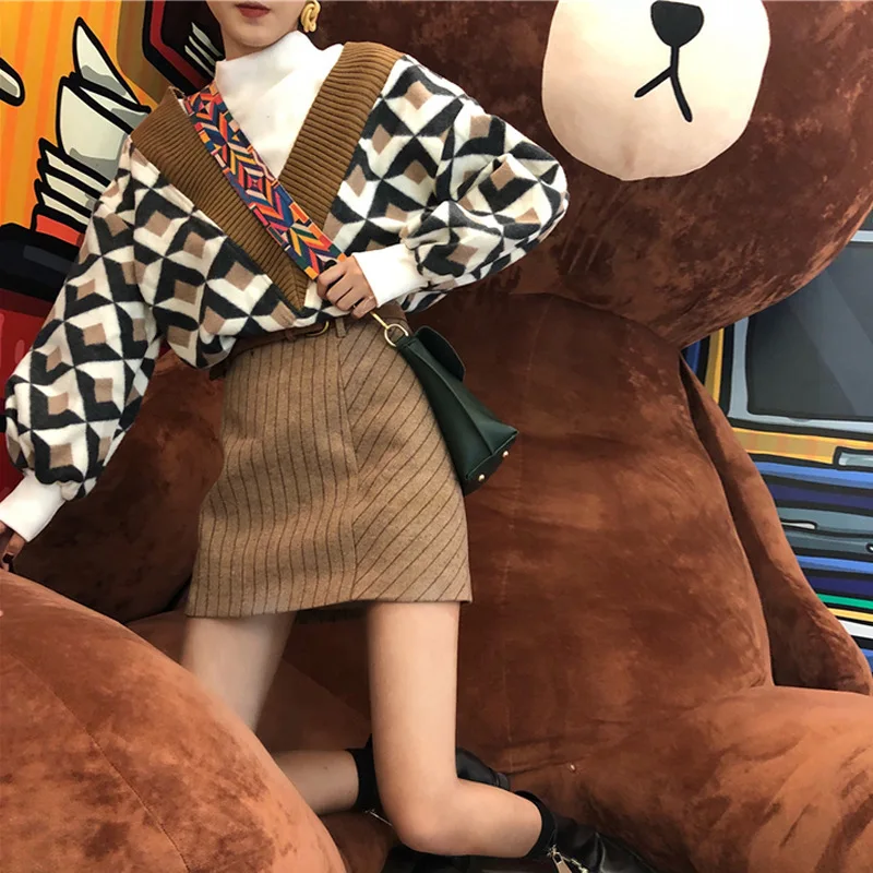 

2019 New Style WOMEN'S Dress Autumn And Winter Large Size Two-Piece Pants Woolen Jacket Loose Pants Casual Fashion WOMEN'S Suit