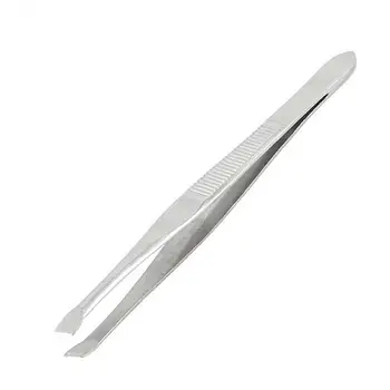 

1PC Professional Stainless Steel Slant Tip Tweezers Precision Eyebrow Tweezers For Expert Eyebrow Shaping And Facial Hair