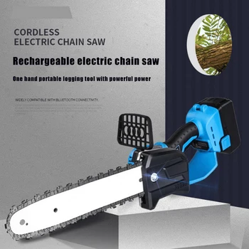 Best Rechargeable Wireless Brushless Chainsaw 2 Electric 1 Rechargeable Lithium Battery Household Logging Saw Belt Outdoor Chain Saw