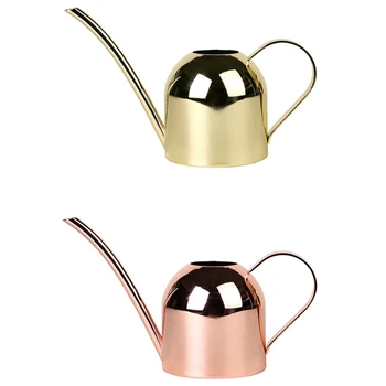 

450ML Stainless Steel Long Mouth Watering Pot Green Plant Watering Can Watering Kettle Small Watering Gardening Tools