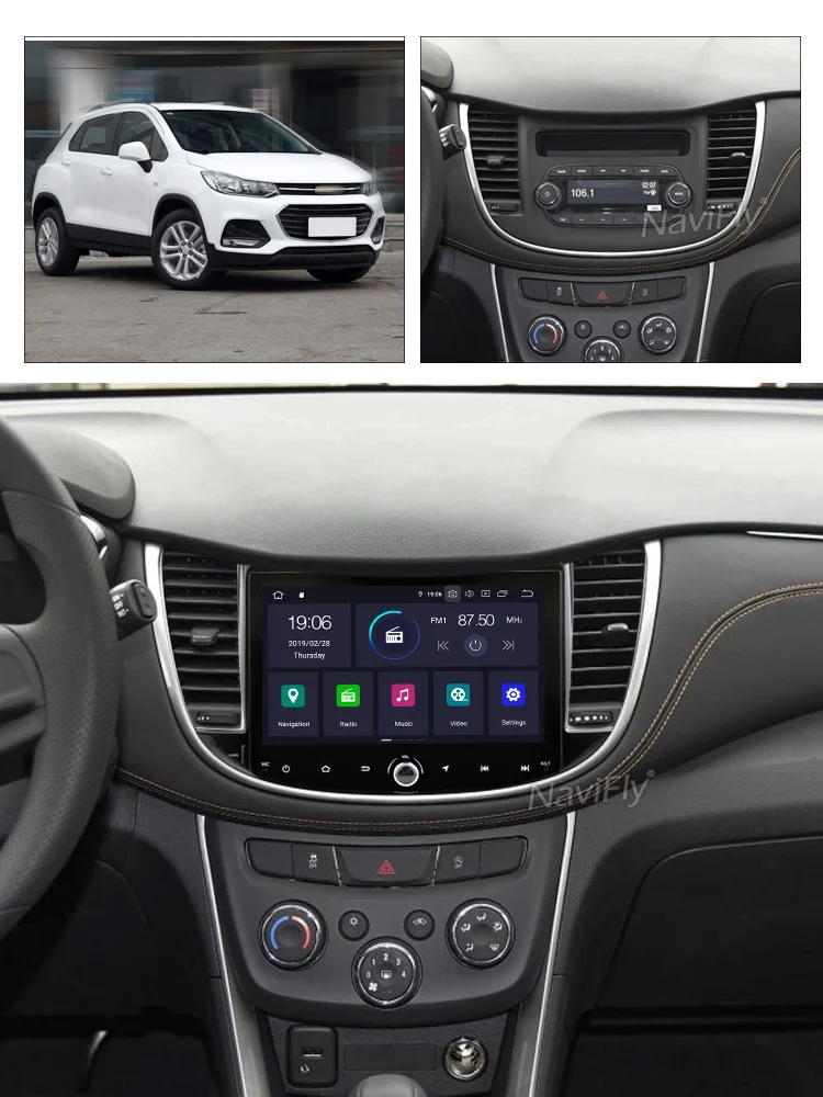 Excellent NaviFly Auto navigation Android 9.0 Car radio GPS Navigation For Chevrolet TRAX 2016 2017 2018 car multimedia stereo navigation 4