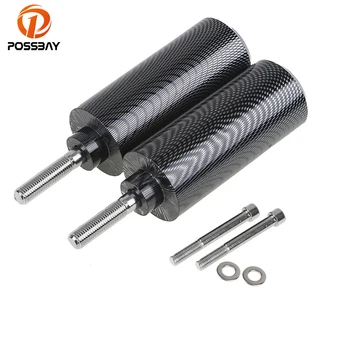 

POSSBAY No Cut Motorcycle Frame Slider Crash Pad Carbon Fiber For Yamaha FZ6 Fazer 2004-2008 05 06 07 Anticaida Slider Motos