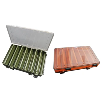 

2 Pcs Fishing Lure Box Double Sided Tackle Box Fishing Lure Egi Squid Jig Pesca Accessories Box Minnows Bait Fishing Tackle Cont