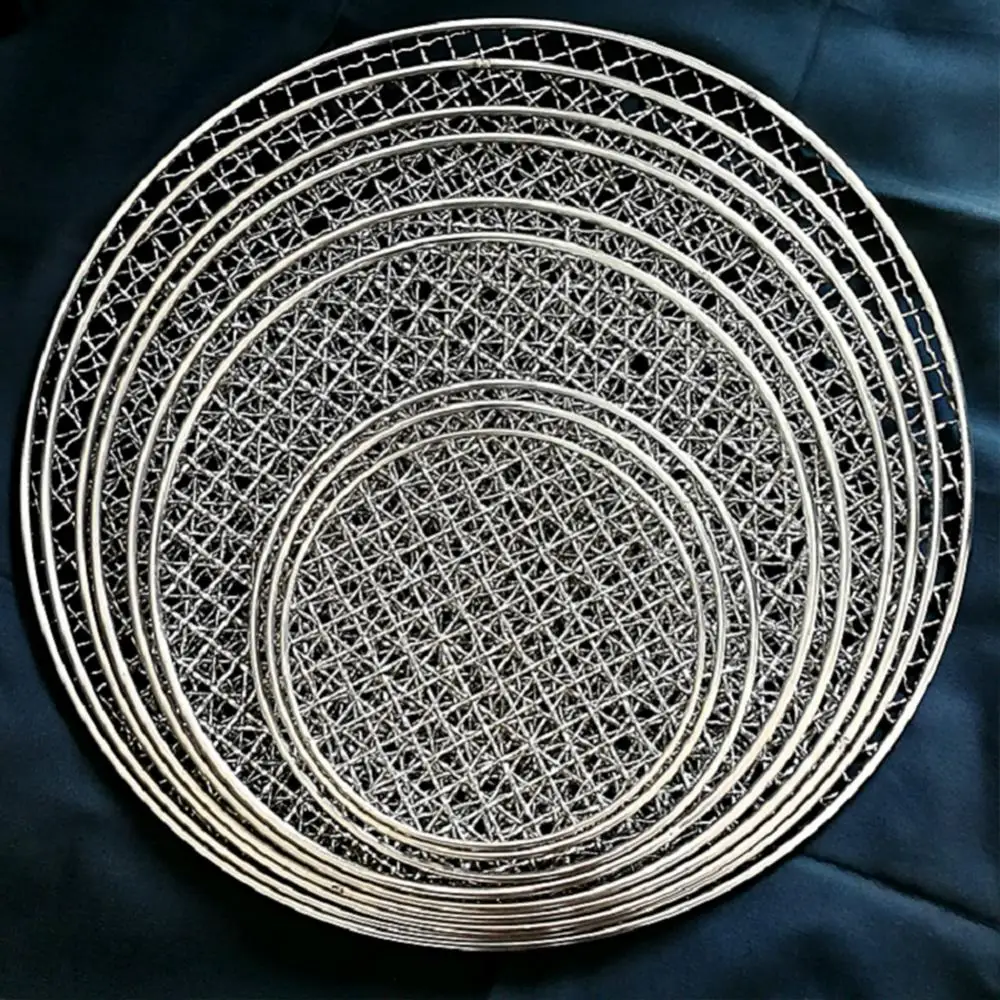 304 Stainless Steel Round BBQ Grill Wire Mesh bbq grill mesh stainless steel grill net Home Roast-Nets Bacon Grill Tool Iron Net Non-stick Barbecue Accessories Mat Grid