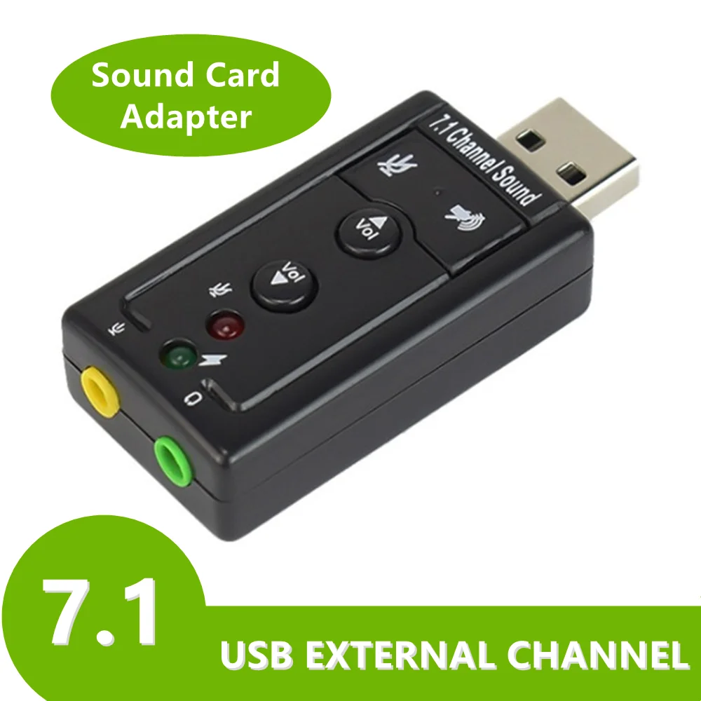3.5 Φ 7 1 Звуковая карта виртуальная звуковая каналов внешняя USB 2 0 адаптер для