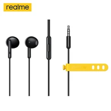 Классические проводные наушники Realme Buds 3,5 мм, проводные наушники с большим драйвером 14,2 мм и встроенным микрофоном, проводные наушники-вкладыши с управлением музыкой и вызовами Классические проводные наушники Realme Buds 3,5 мм, проводные наушники с большим драйвером 14,2 мм и встроенным микрофоном, проводные наушники-вкладыши с управлением музыкой и вызовами