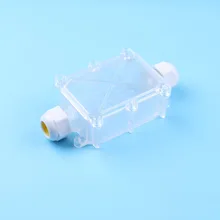 Прозрачный 2 способ оптического кабеля соединители проводов распределительная коробка IP68 Водонепроницаемый непроницаемый для солнечных лучей с терминалом