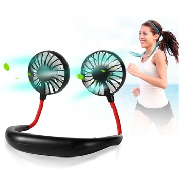 

3 Speed USB Mini Hanging Neck Fan Portable 360° Adjustment Outdoor Sports Fans Air Conditioner With Recharge Battery Home