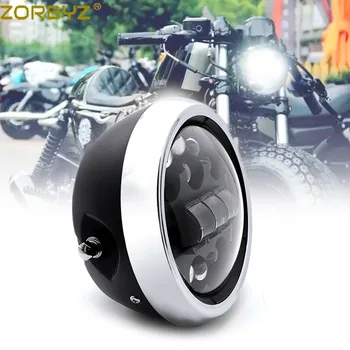 

ZORBYZ Motorcycle 7.5‘’ LED Headlight High Low Beam DRL Daytime Running Light For Harley Cafer Racer Chopper Bobber Custom