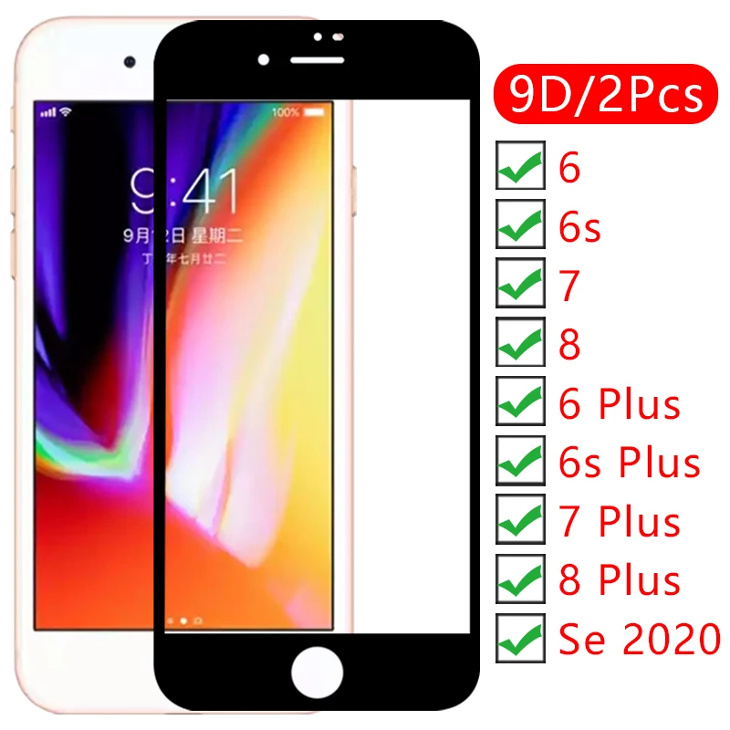 Защитный экран 9d чехол из закаленного стекла для iphone 6 s s6 7 8 plus 6plus 7plus защитный |
