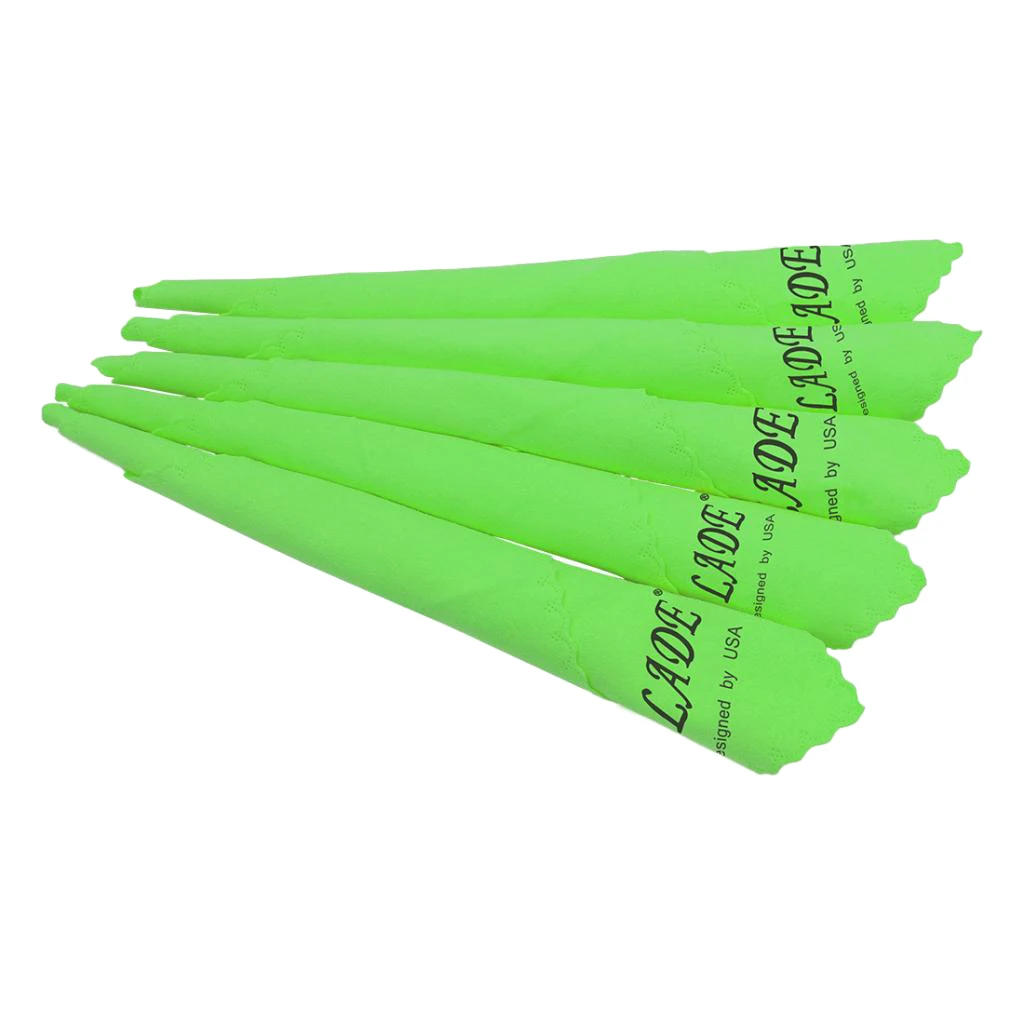 5 Pieces Cotton Cleaning Cloths Polish Cloth for Guitar Violin Flute Saxophones Accessory, Green