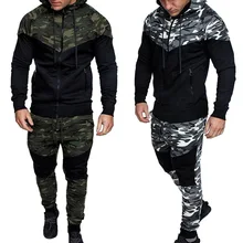 ^#Cheap 2019 New Camouflage Printed Men Set Causal Patchwork Jacket Men 2Pcs Tracksuit Sportswear Hoodies Sweatshirt Pants Suit ^#Cheap 2019 New Camouflage Printed Men Set Causal Patchwork Jacket Men 2Pcs Tracksuit Sportswear Hoodies Sweatshirt Pants Suit
