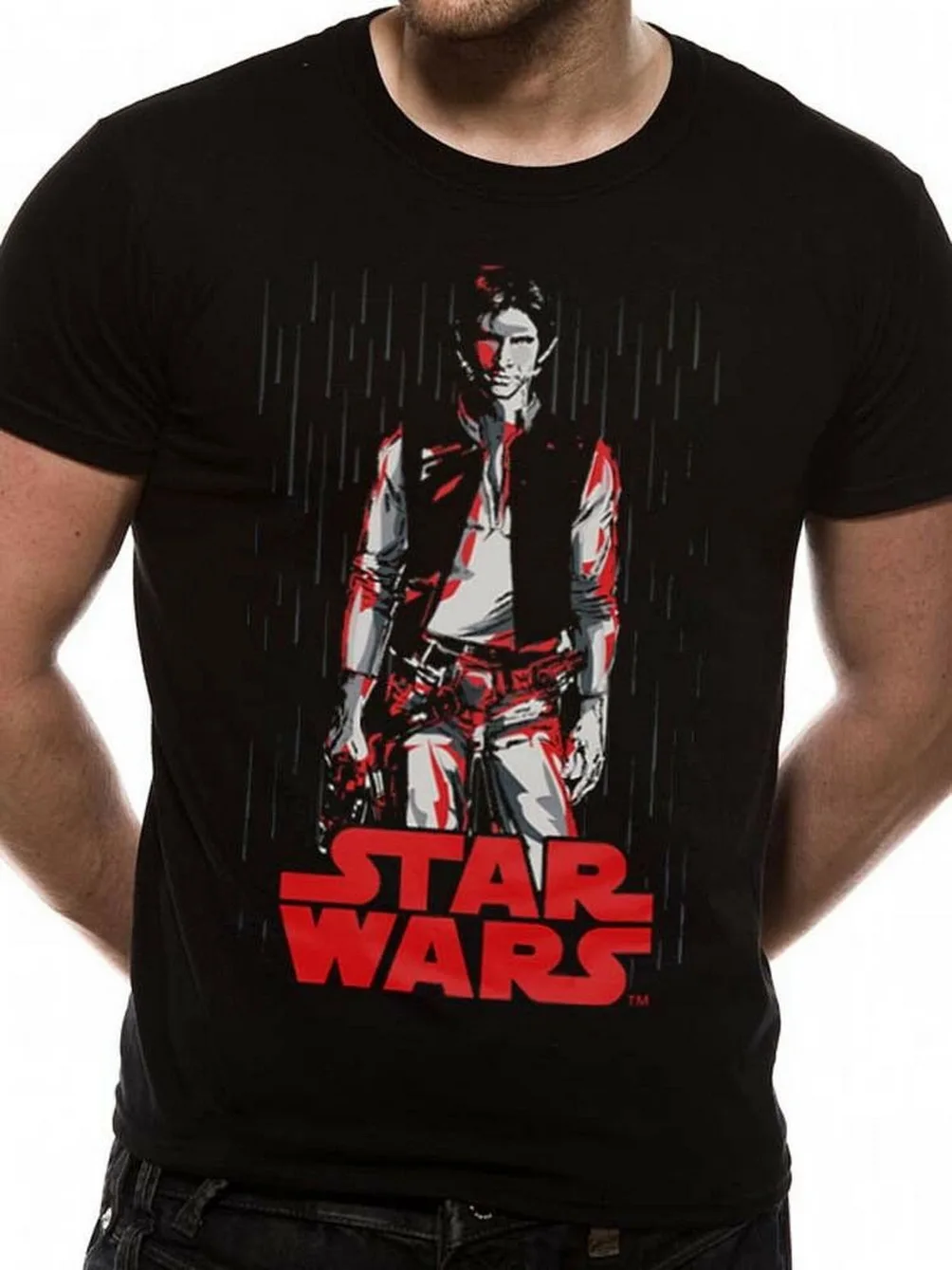 Star Wars Han Solo Tonal Line Last Jedi Episode 8 Black Mens T-Shirt Pure Cotton? Tee Shirt |