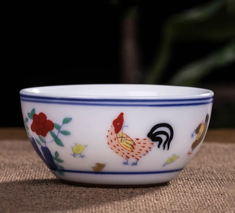 Животные мастер чайная чашка керамическая Daming Chenghua Master Cup винтажная красочная посуда для напитков для украшения дома