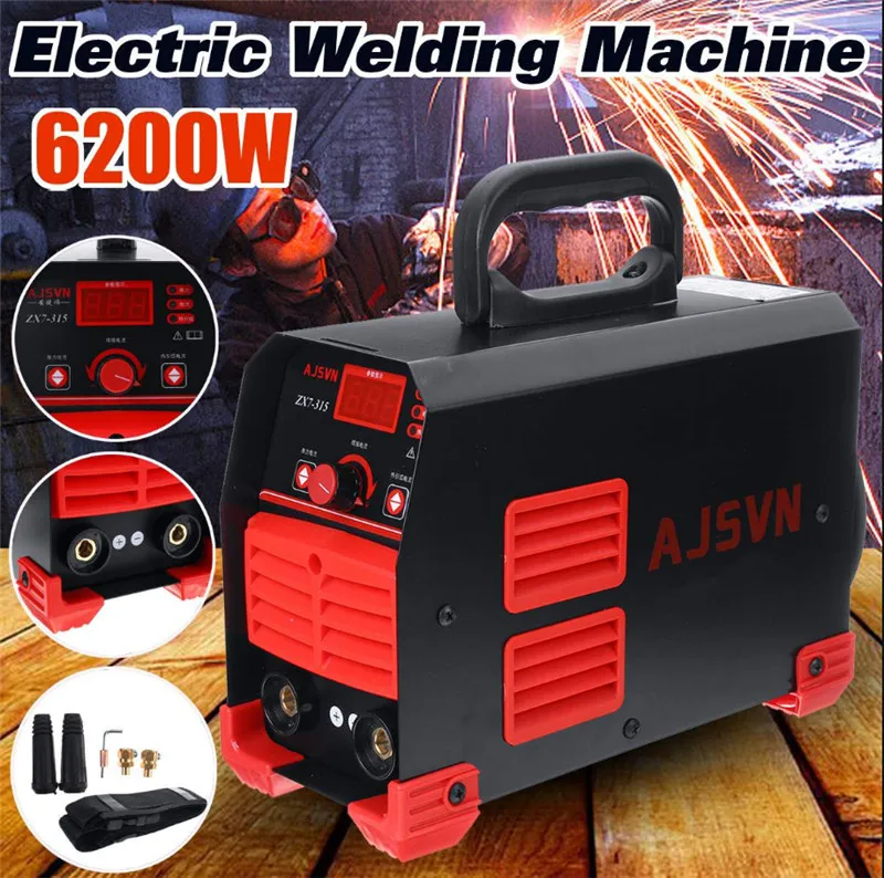 220V Регулируемый 20A-250A 4200W портативный сварочный аппарат IGBT инверторный Сварочный аппарат-сварочный аппарат цифровой Дисплей мини Портативный сварки инструмент газовой горелки