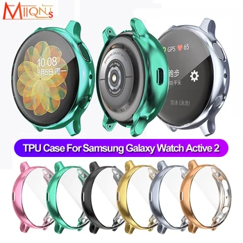 

1PC Coloful Watch Case For Samsung Galaxy Watch Active 2 Protector Full Coverage Silicone Screen Protection Watch Accessories