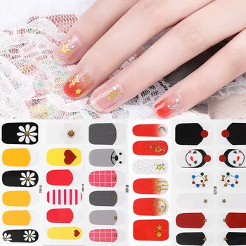 

Wholesales nail accesoires Mixed Design New Nail Art Sticker Decor Manicure DIY Design Stickers Full cover Nail Polish Paste DL