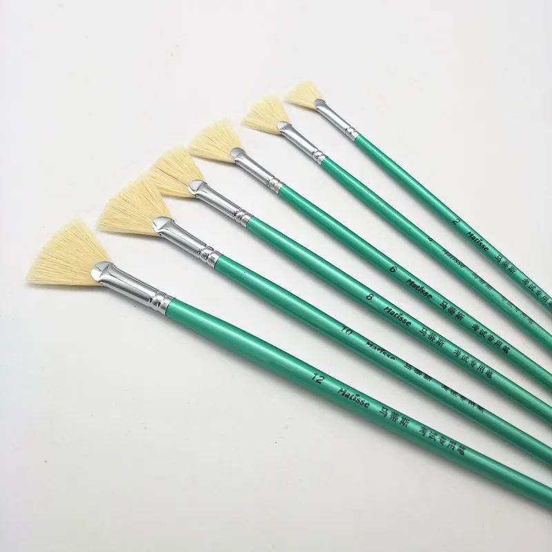 

Factory Direct Art Supplies Wholesale Matisse Pig Bristle Fan-Shaped Brush Watercolor Pen Gouache Pen Set
