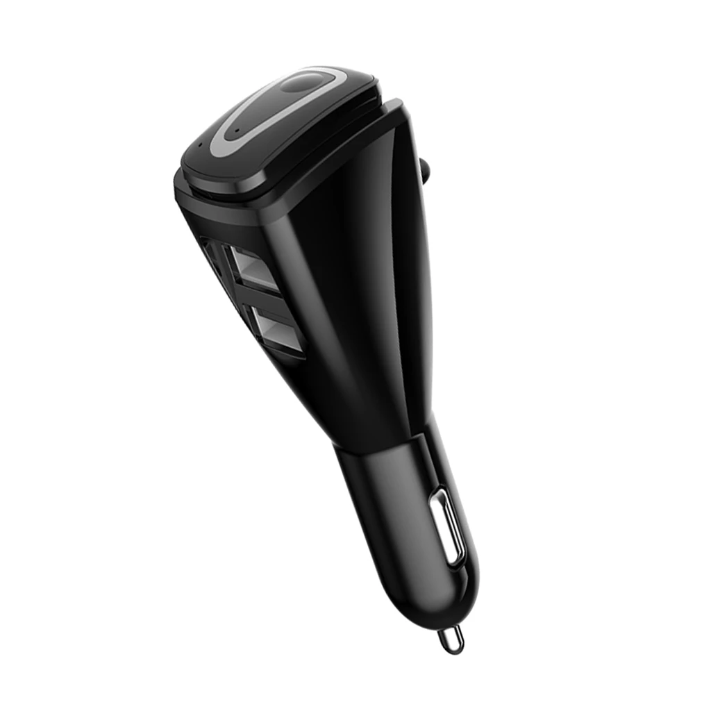 Премиум 2 в 1 Автомобильное устройство для быстрой зарядки Dual USB с наушниками Handsfree