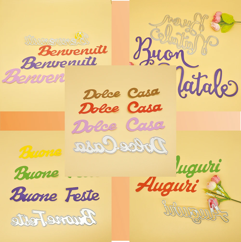 Fustella Metallica Die Taglio Buon Natale – 94x41 Mm Per Scrapbooking E Biglietti