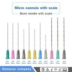 Free shipping blunt tip micro cannula needle 21G70mm for skin lifting and firming micro cannula blunt tip
