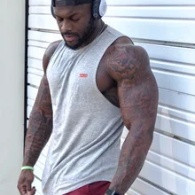 Мужской жилет для занятий фитнесом, для бега, чистый хлопок, дышащие топы, спортивные, без рукавов, быстросохнущие, тренировочная футболка с коротким рукавом