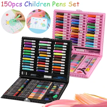 

150Pcs/Set Kids Art Children Drawing Water Colour Pencil Crayon Oil Pastel Painting Graffiti Tool Art Supplies Stationery Kit