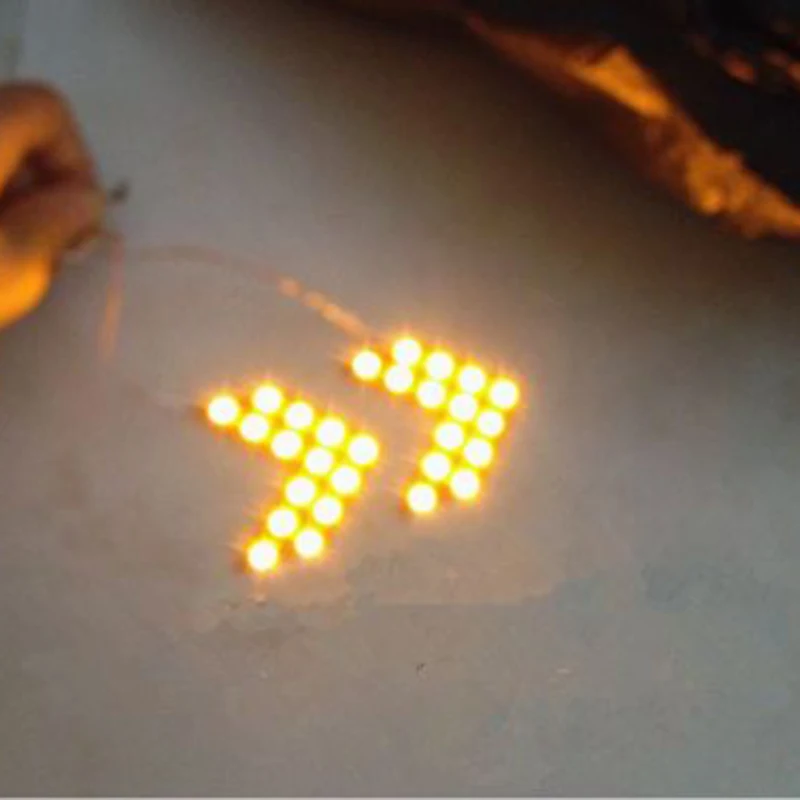 

2pcs 12v 14SMD LED Yellow Mirror Arrow Turn Signal Indicator Light Replacement