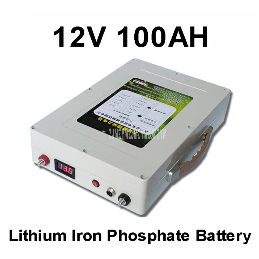 12V 100AH литий-железная фосфат батарея LiFePO4 алюминиевый корпус для рекреационного транспортного средства электрический автомобиль с зарядным устройством+ рюкзак