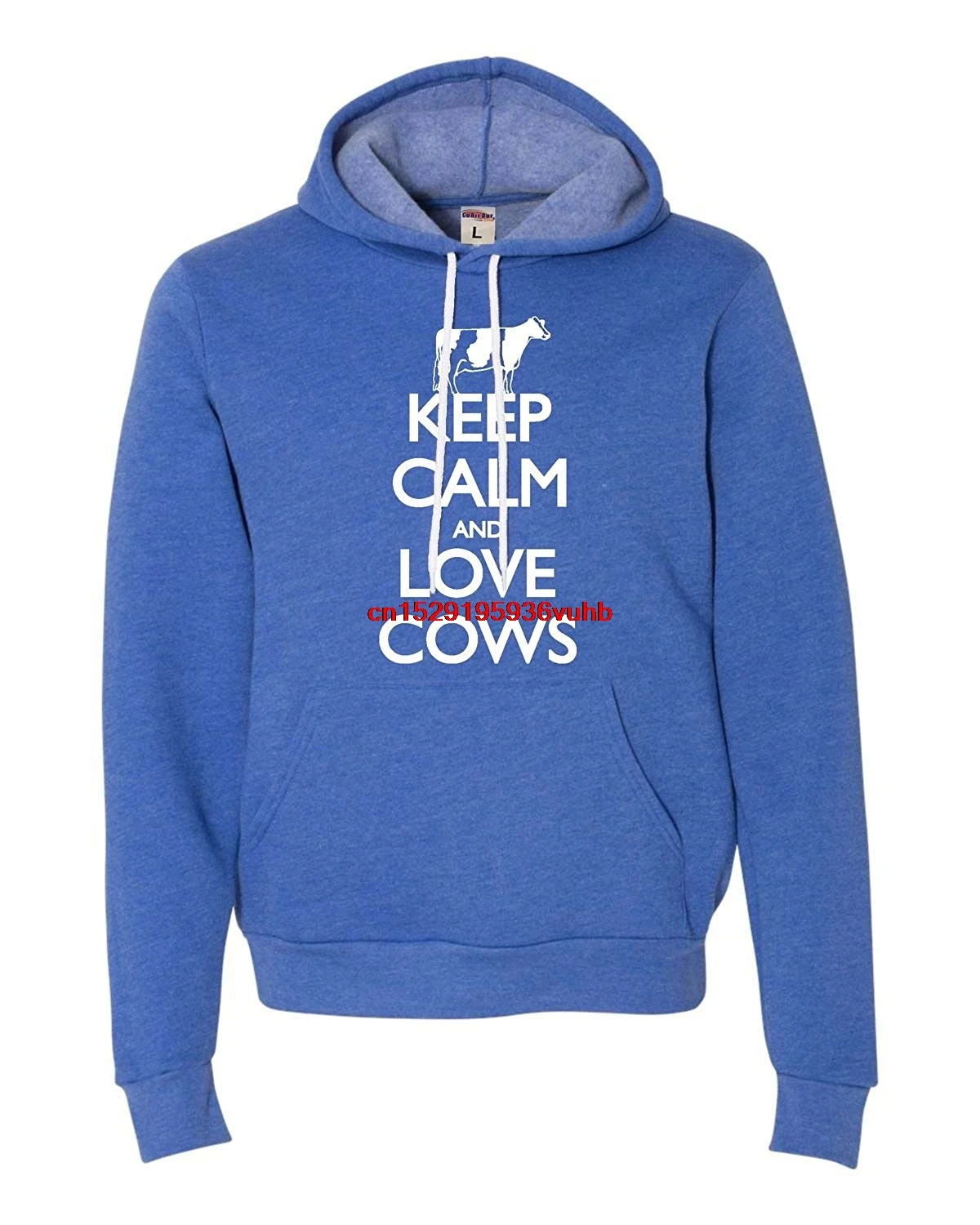 Супермягкая толстовка с капюшоном для взрослых Keep Calm and Love Cows Deluxe |