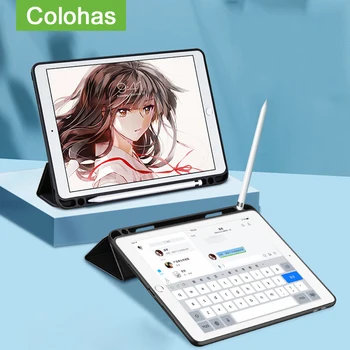 

For iPad Air 3 10.5 iPad 10.2 2019 with Pencil Holder Funda for iPad 6th 7th Generation Pro 11 2020 2018 9.7 2018 9.7 Case