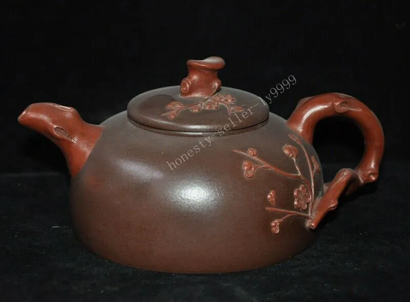 

wedding decoration Marked Old Chinese Yixing Zisha pottery master Hand carved Teapot tea pot maker