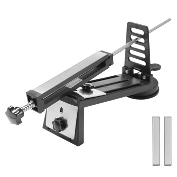 

Professional Stainless Steel DMD Fixed Angle Cutting SharpeningTool Solid Grinding Kitchen Sharpening Tool with 3 Whetstone