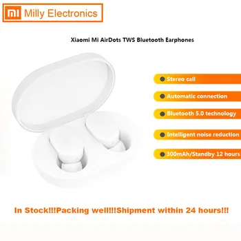 

Xiaomi Mi AirDots TWS Wireless Bluetooth Earphone In-ear Earbuds with Mic and Charging Dock Smart Touch Earphones Youth Version