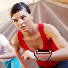 360 градусов вращение Пеший Туризм универсальная Ночная спортивные эластичные беговые Беговая наручная повязка Фитнес держатель телефона на открытом воздухе с защитой от пота