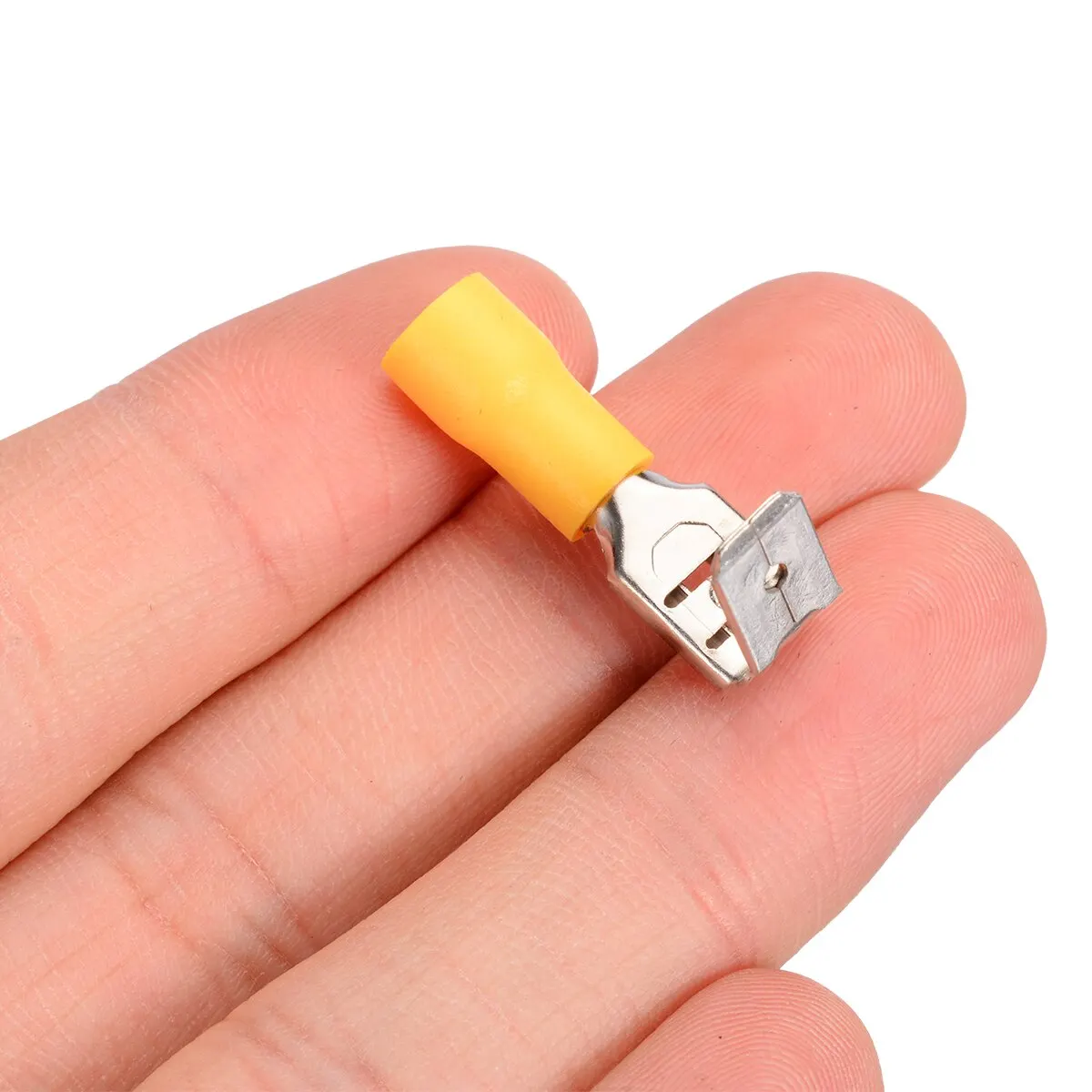 100 PCS 10-22AWG Insulated Crimping Piggyback Terminal Connectors Spade Crimp Terminal Connectors Assorted Kit 0.5-6.0mm2