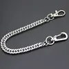 Flat Necklace Metal Wallet Chain Leash Pant Jean Keychain Ring Clip Men's Hip Hop Flat Stainless Steel Jewelry ► Photo 3/6