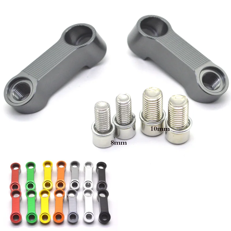 

For Honda CB400 VTEC CB1300 CB1100 CB500F CB600F Moto Parts 10MM 8MM Motorcycle Rearview Mirrors Extension Riser Extend Adapter