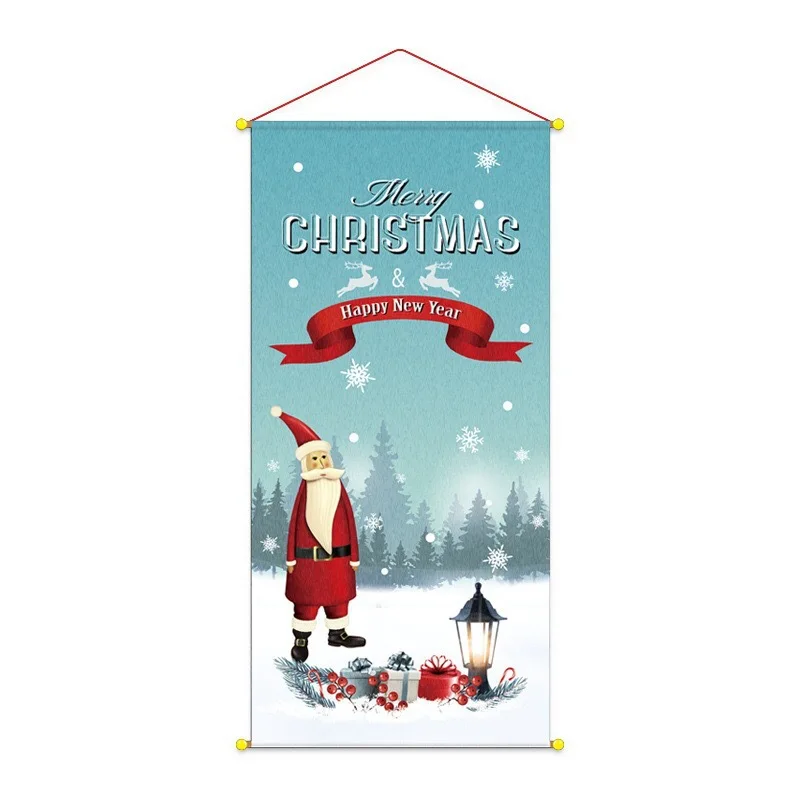 Счастливого Рождества флаг рождественские украшения Висячие украшения баннер флаг двери окна рождественские подарки счастливый год - Цвет: Hanging Flag 4