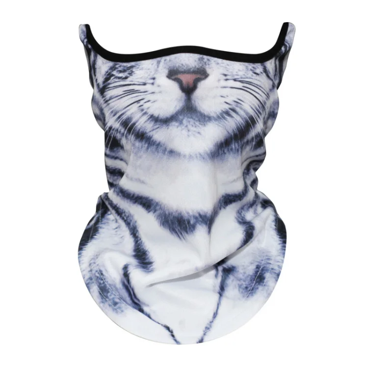 9 Mask Halloween Half-Face 3D Animal Print Cycling Outdoor Sports Mask Warm Windproof Scarf Halloween Party Men Women Mask Gift - Цвет: 9