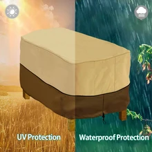 Чехол для патио Оксфорд Пылезащитный Водонепроницаемый домашний открытый садовый кофейный столик складной на шнурке Защитные чехлы с сумкой для хранения