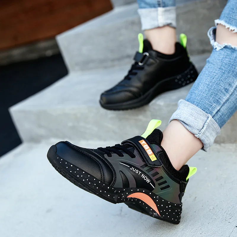 

2019 Fashion BOY'S Casual Sports Shoes Campus Primary School STUDENT'S Outdoor Running Shoes Reflective Mesh Plastic Drop CHILDR